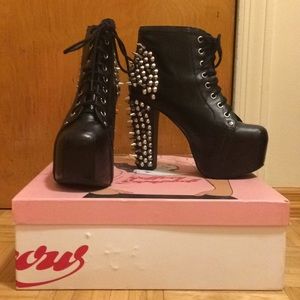 Jeffrey Campbell Lita Spiked Leather Booties